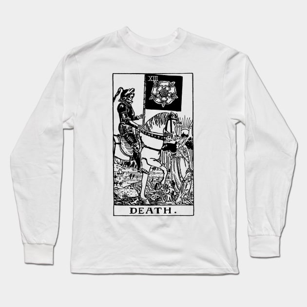 Death Tarot in black Long Sleeve T-Shirt by winterwinter